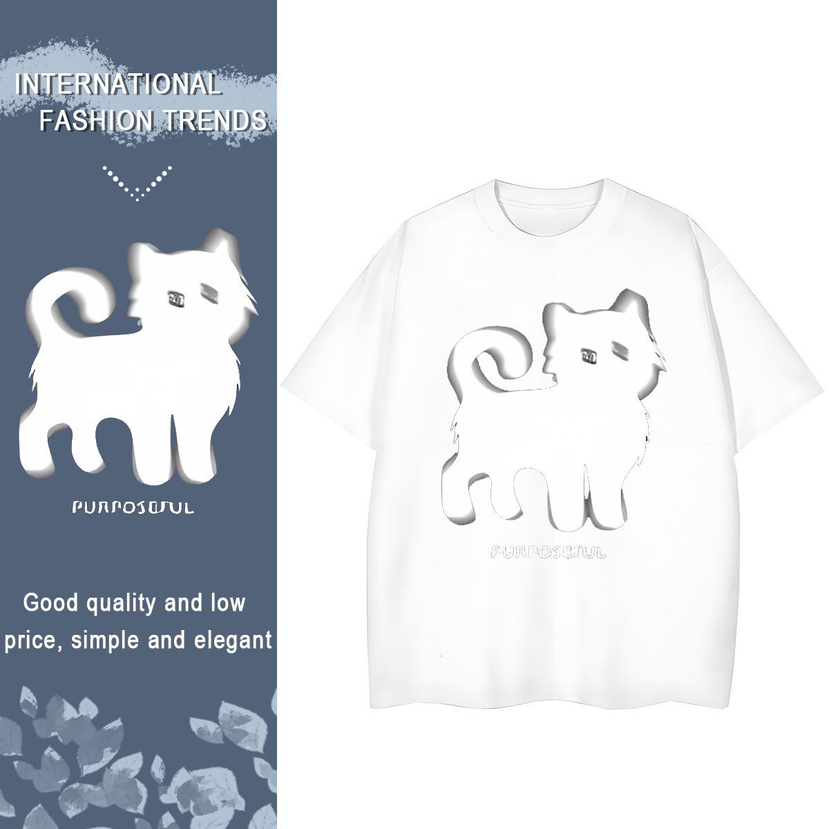 Custom Womens Tshirts Casual Beach Breathable Clothes Designer Nice 100% Cotton 230g cute Cartoon Anime T shirt