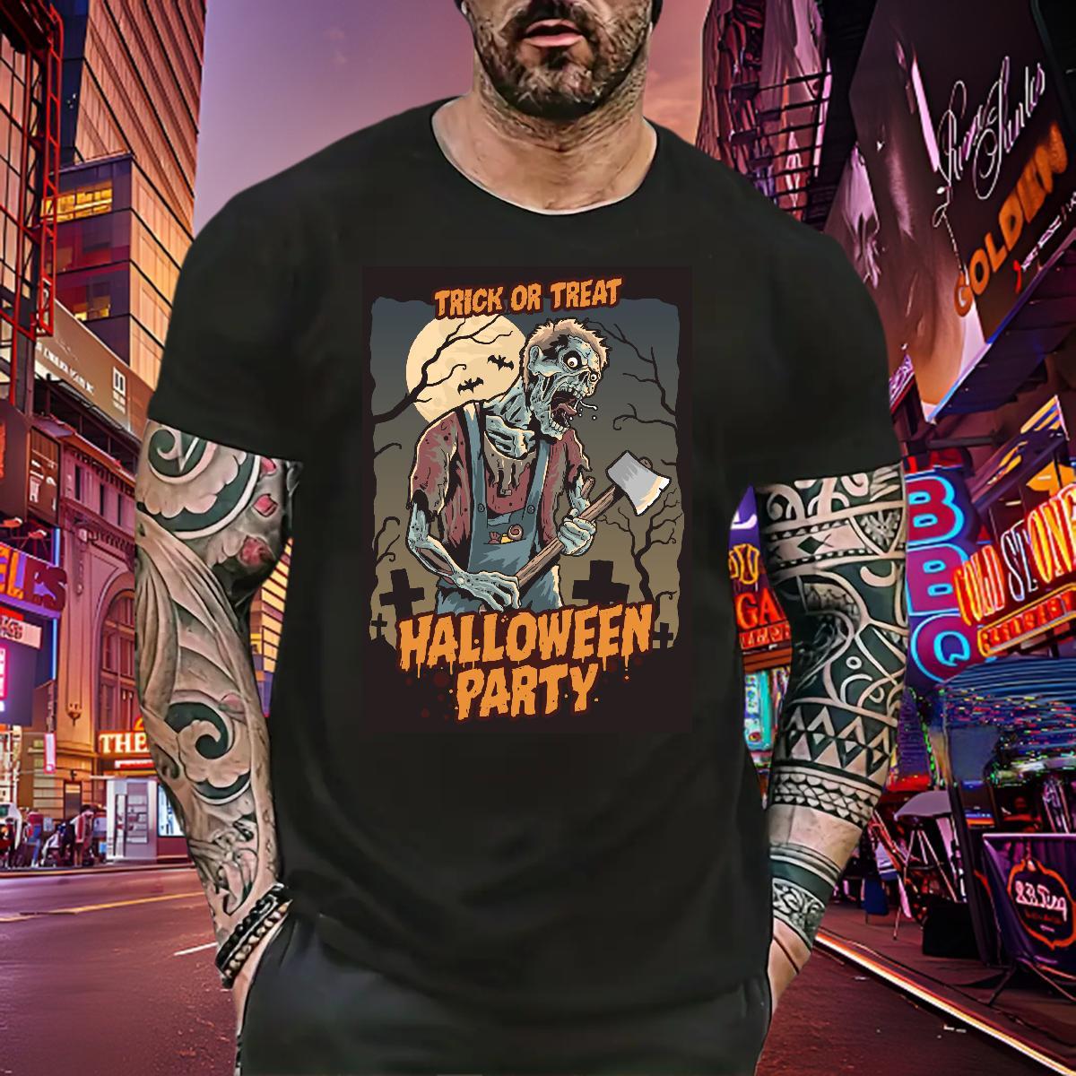Popular Man T Shirts skull Crew Neck Breathable Daily Outfit Custom Print Oversized 230g Cotton Men Tops Tees Brand Polos