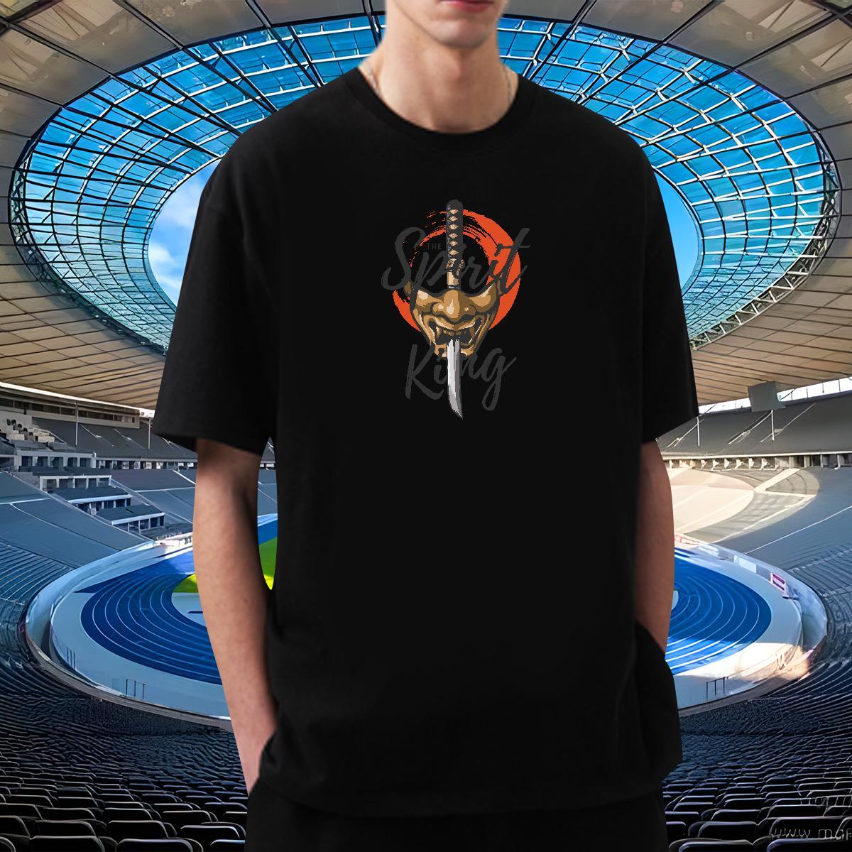Cool Men Tees Street Wear 230g 100% Cotton Customized Print Round Neck Short Sleeve rapier T Shirt For Man 2024 New Clothings