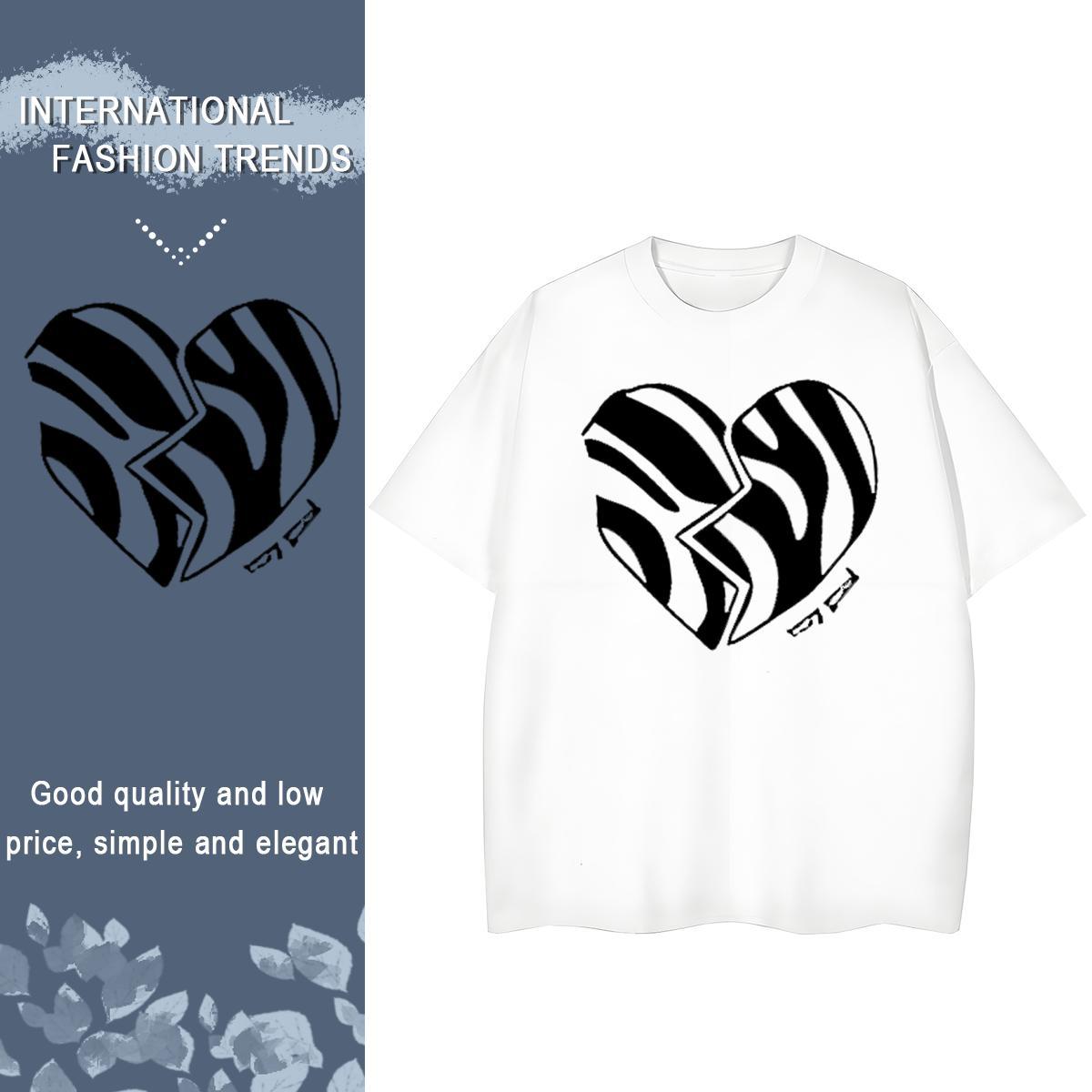 2024 Casual Couples T Shirts Sports Casual Short Sleeve O-Neck Top Tees Comfortable 230g Cotton handpainted Custom Print Oversized T shirt