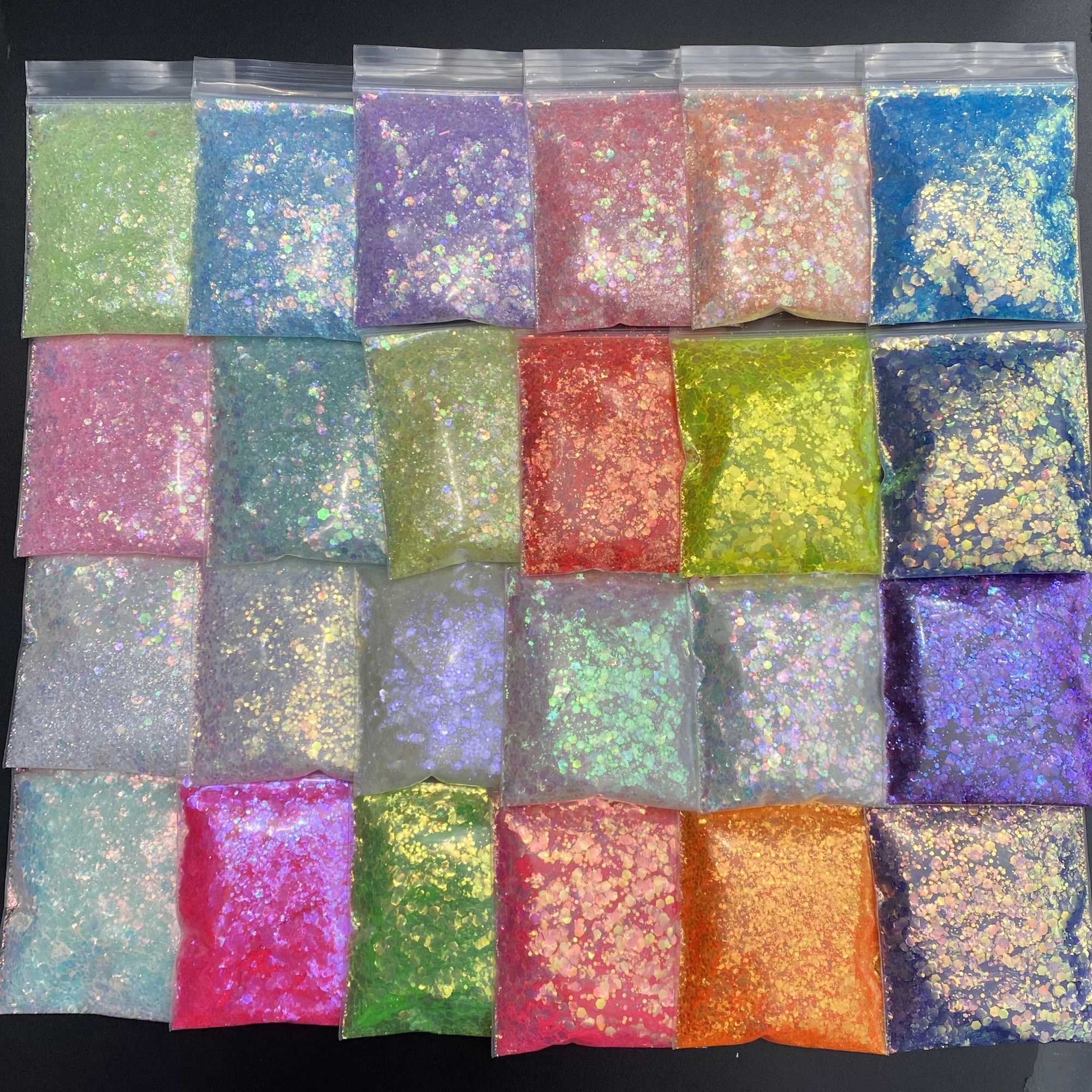 10g/Bag New Spring Polyester Chunky Iridescent Nail Sequins Epoxy Craft Tumbler GlittersXJ240815