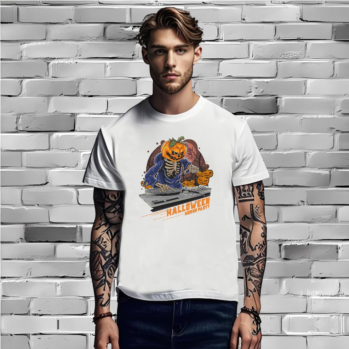 Fashion Design Couples T Shirts pumpkin Sport 100% Cotton 230g Top Tees Breathable Short Sleeve Free Shipping T-Shirts Custom Cartoon