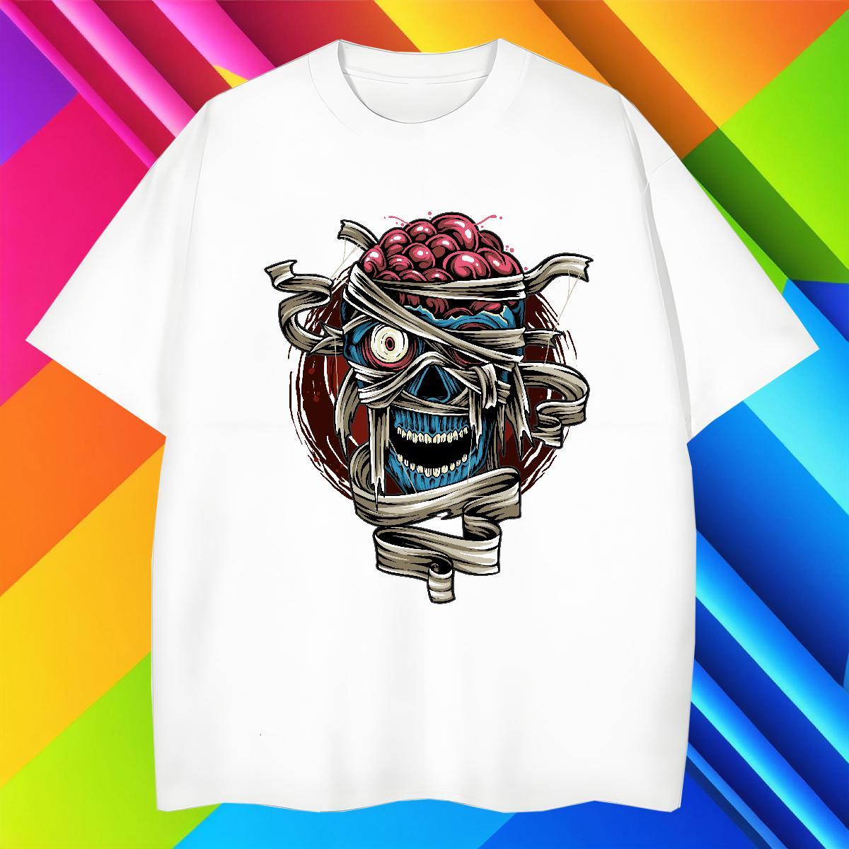 TOP Quality T shirt skull Pure Cotton Beach Custom Big Size 230g 100% Cotton Couples T Shirts Fashion Designer Tops