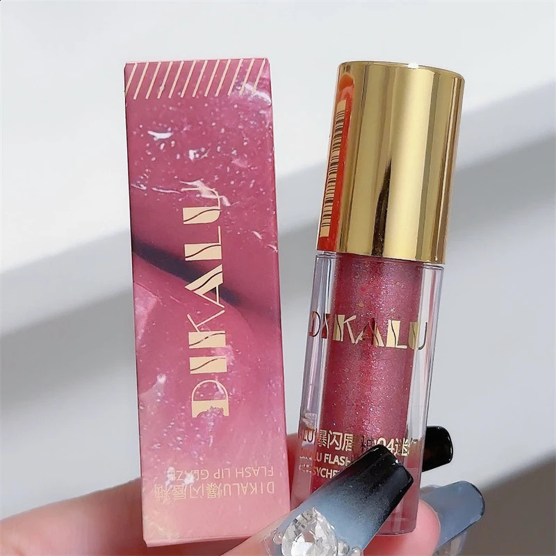 Gilded Mirror Glittering Lip Gloss Waterproof Moisturizing Shimmer Shiny Lip Glaze 5 Colors Nude Shimmer Jelly Lip Tint Makeup 240819