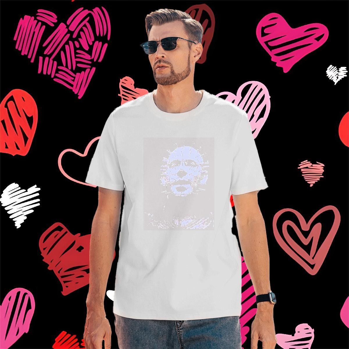 Classic Casual scary Men Tees 100% Cotton 230g T Shirt For Man Custom Print Plus Size Sports Casual Breathable Crew Neck Cool Polos