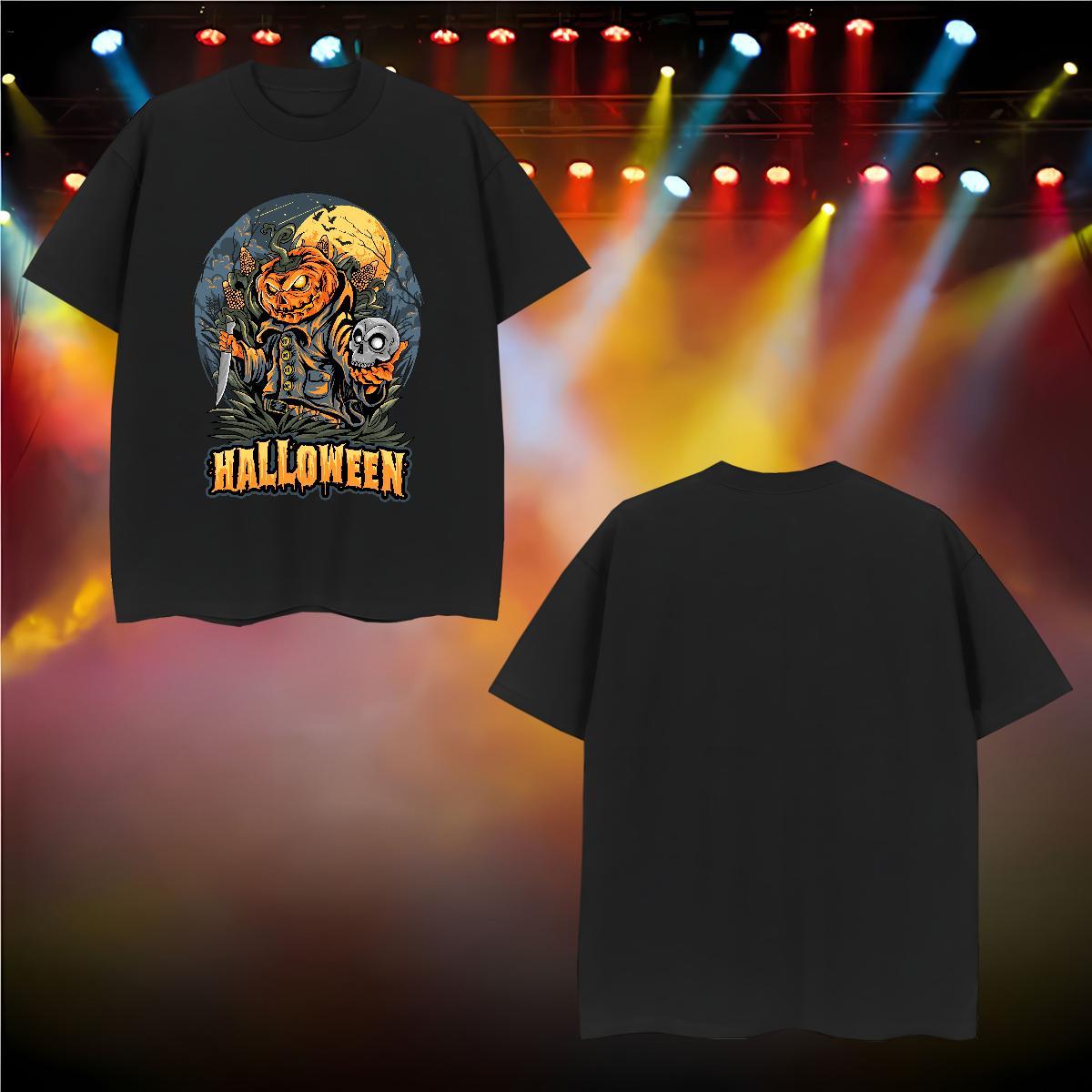 Men T Shirts 230g Cotton halloween Beach Breathable Short Sleeve Oversized 4XL Tshirts Designer Fashion Free Shipping Wear