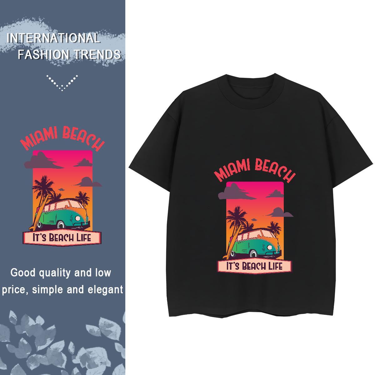 Casual New Lady T shirt Spring Summer Crew Neck Breathable Tops Shirt Loose fit 230g Cotton sea Custom Print Oversized Woman T Shirts