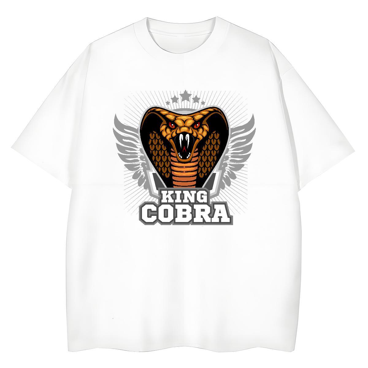 Soft T-Shirts for Men cobra Breathable Short Sleeve Street Casual Custom Big Size 230g Cotton Tshirt for Man Woman 2024 Tops Shirt