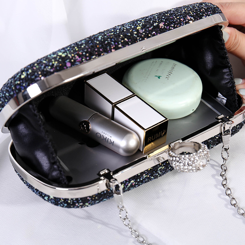 for Women 2024 New Shining Ring Handbag Fashion Banquet Evening Dress Bag