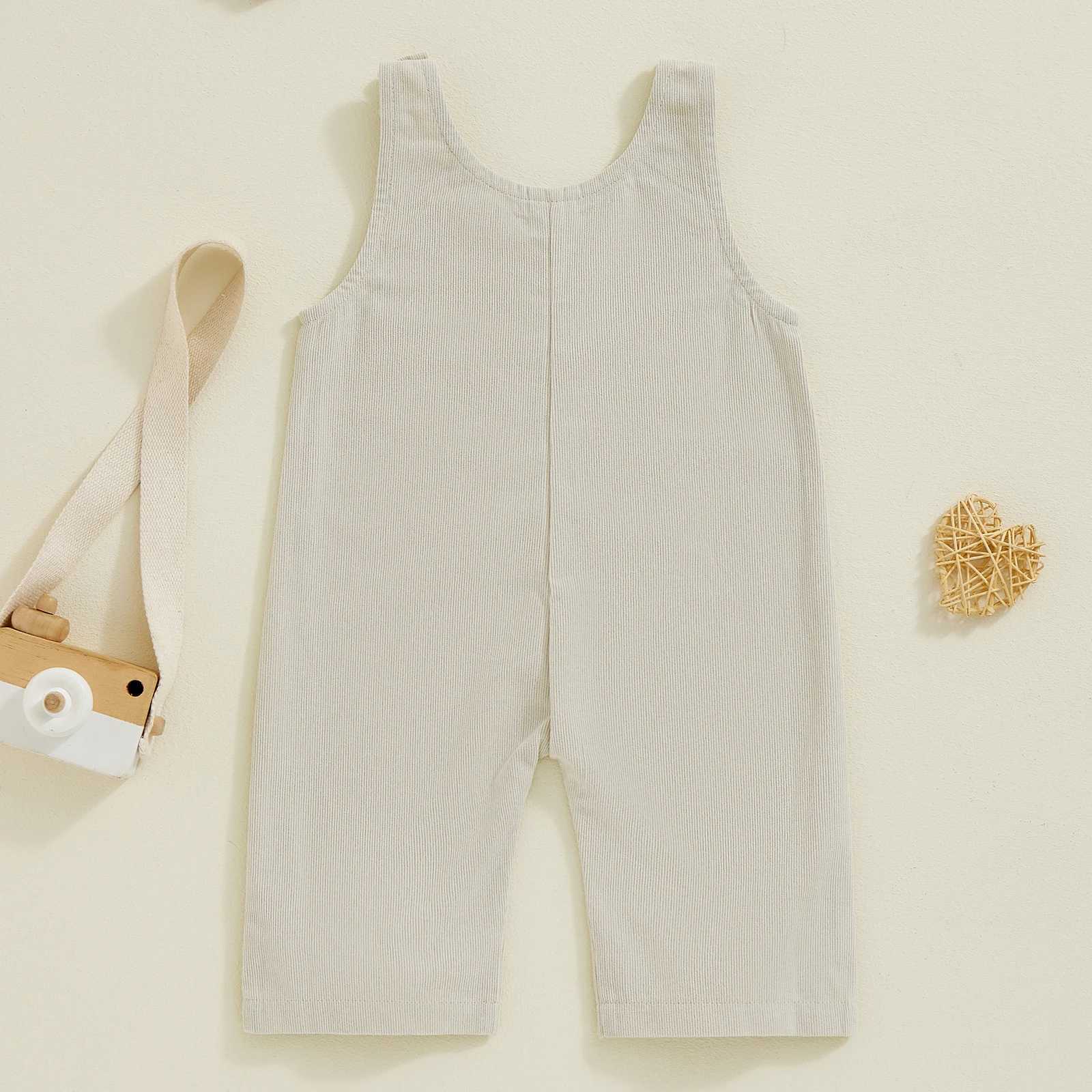 Girl boy birthday jumpsuit sleeveless strapless letter embroidered casual sportswear W240806