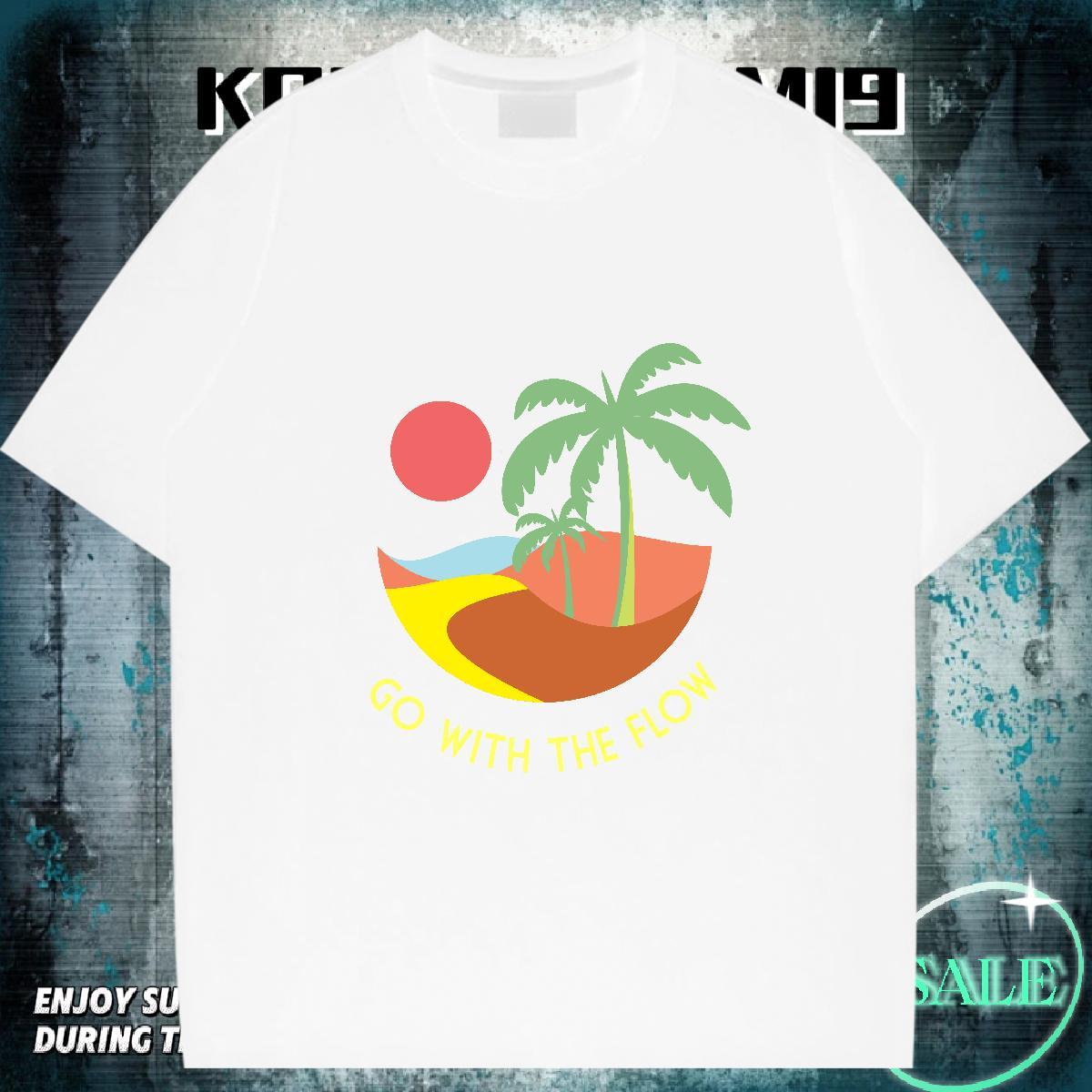 New Arrival Womens Tshirts Outdoor Short sleeve Soft Wear Nice 230g Pure Cotton sea Oversized Woman T Shirts