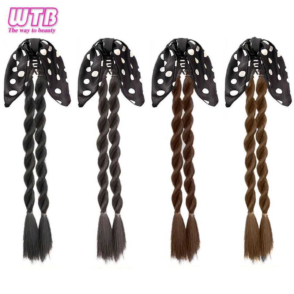 WTB Synthetic Braid Wig Female Claw Clamp High Braid Boxing Twisted Braid Summer Twisted Braid W240817