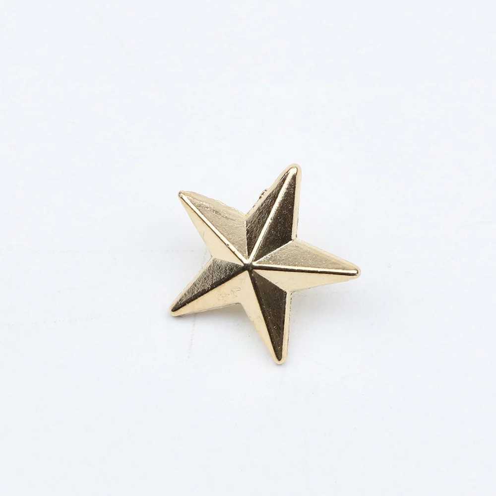 Fashionable mens retro gold star brooch collar set stick brooch gift icon badge lapel pin jacket hat W240815