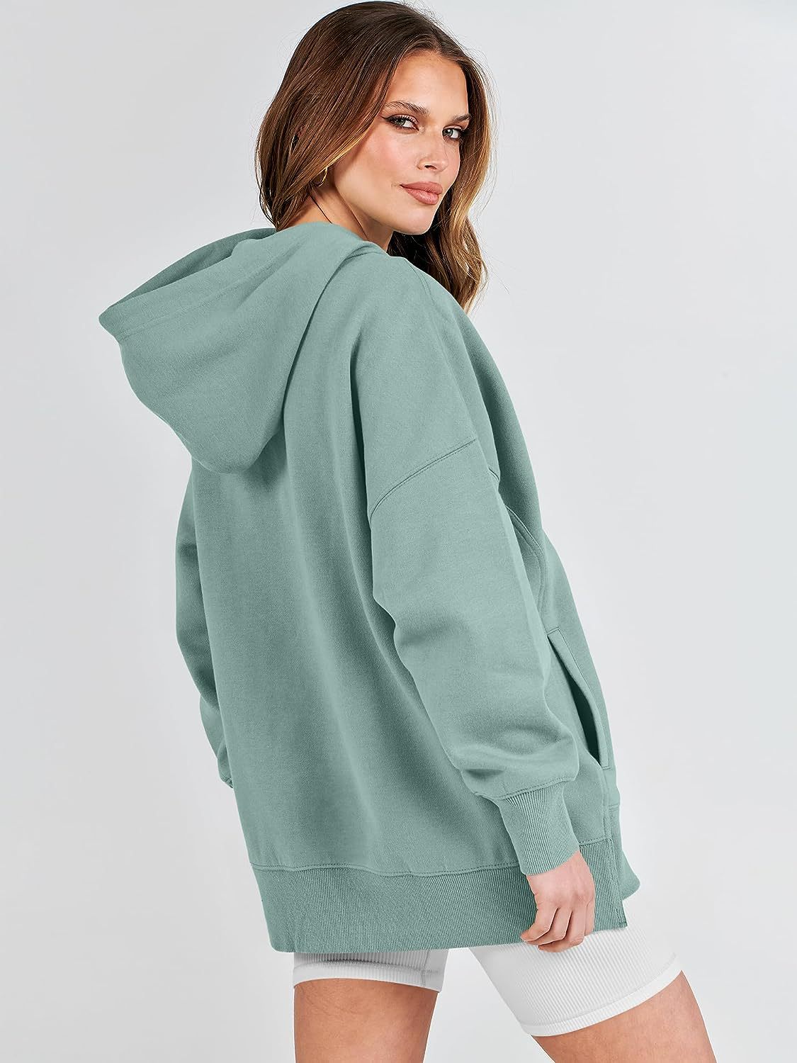 Simple Women's Hoodie - Comfortable Solid Color Casual Long-Sleeved Pullover with Drawstring Closure