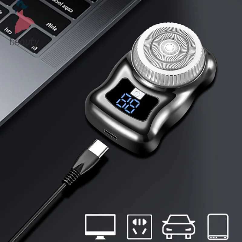 Mini travel shaver mens pocket size portable washable car home shaver rechargeable cordless shaver facial shaver W240819