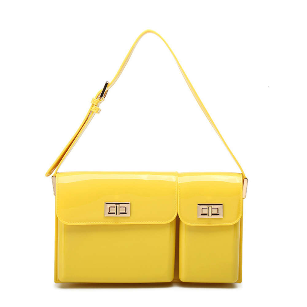 PVC Barbie Jelly Fashionable Versatile Divided Handbag, Stainproof and Easy to Wash, Summer Women's Shoulder Bag