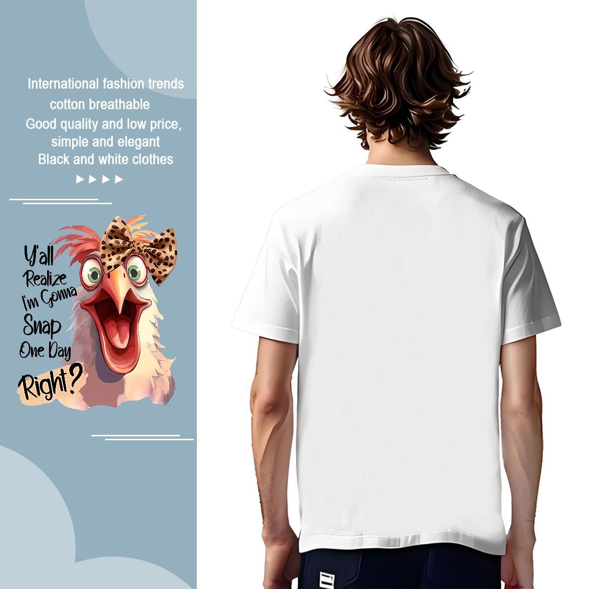 Free Shipping Man T Shirts cock O Neck Short Sleeves Summer Casual Plus Size Custom 230g Cotton Men Tshirts DIY Customized Polos