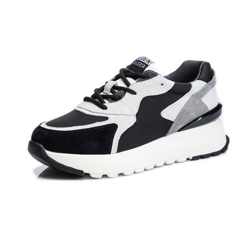 Ddmysports Dad S Autumn New Casual Sports Single Women Thick Sole Increase Running Breathable Genuine Leather Shoes Trend OUTDOOR