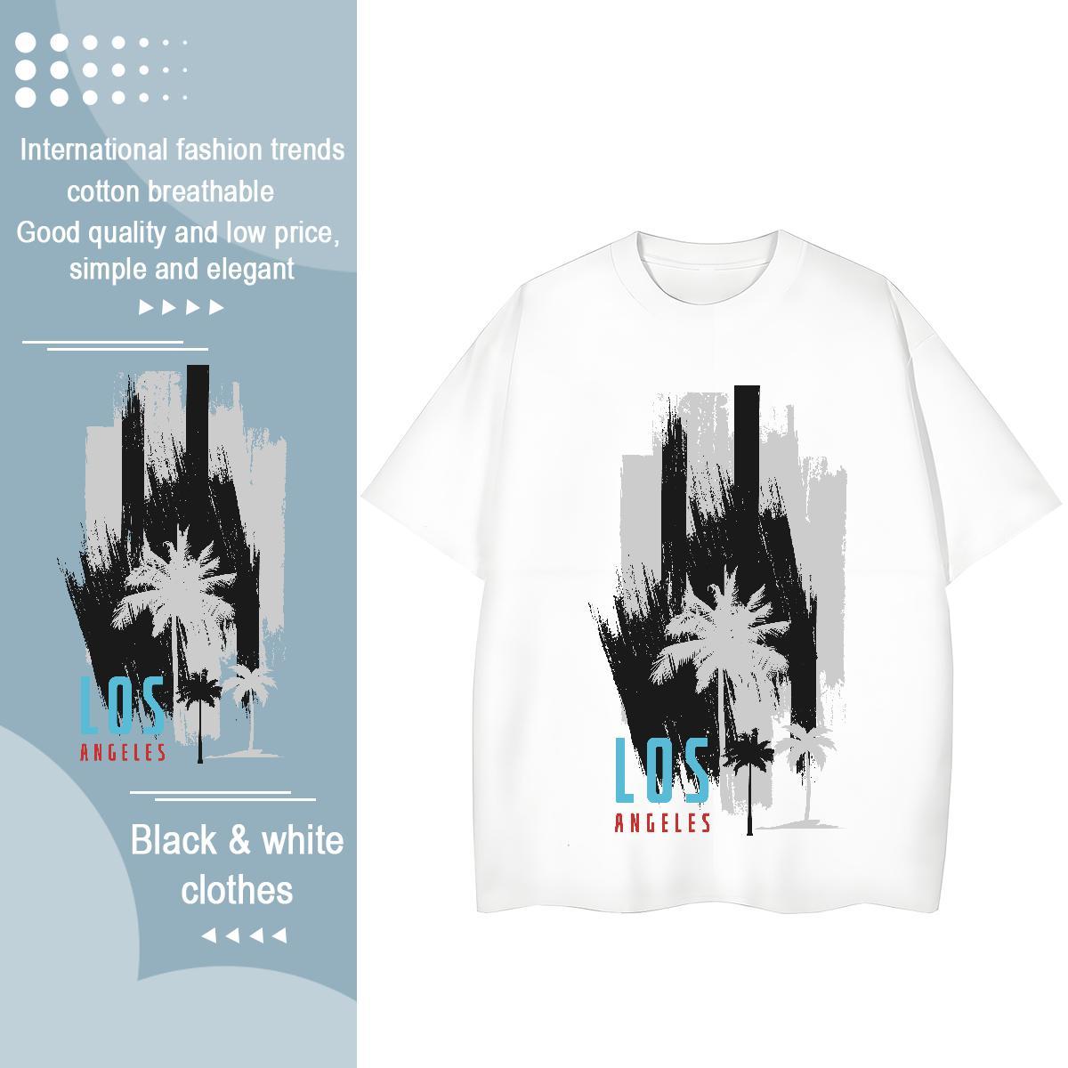 Fashion Casual Woman Tshirt Hip Hop Breathable Soft Tshirts Brand 230g Cotton tree Anime Print Woman T Shirts