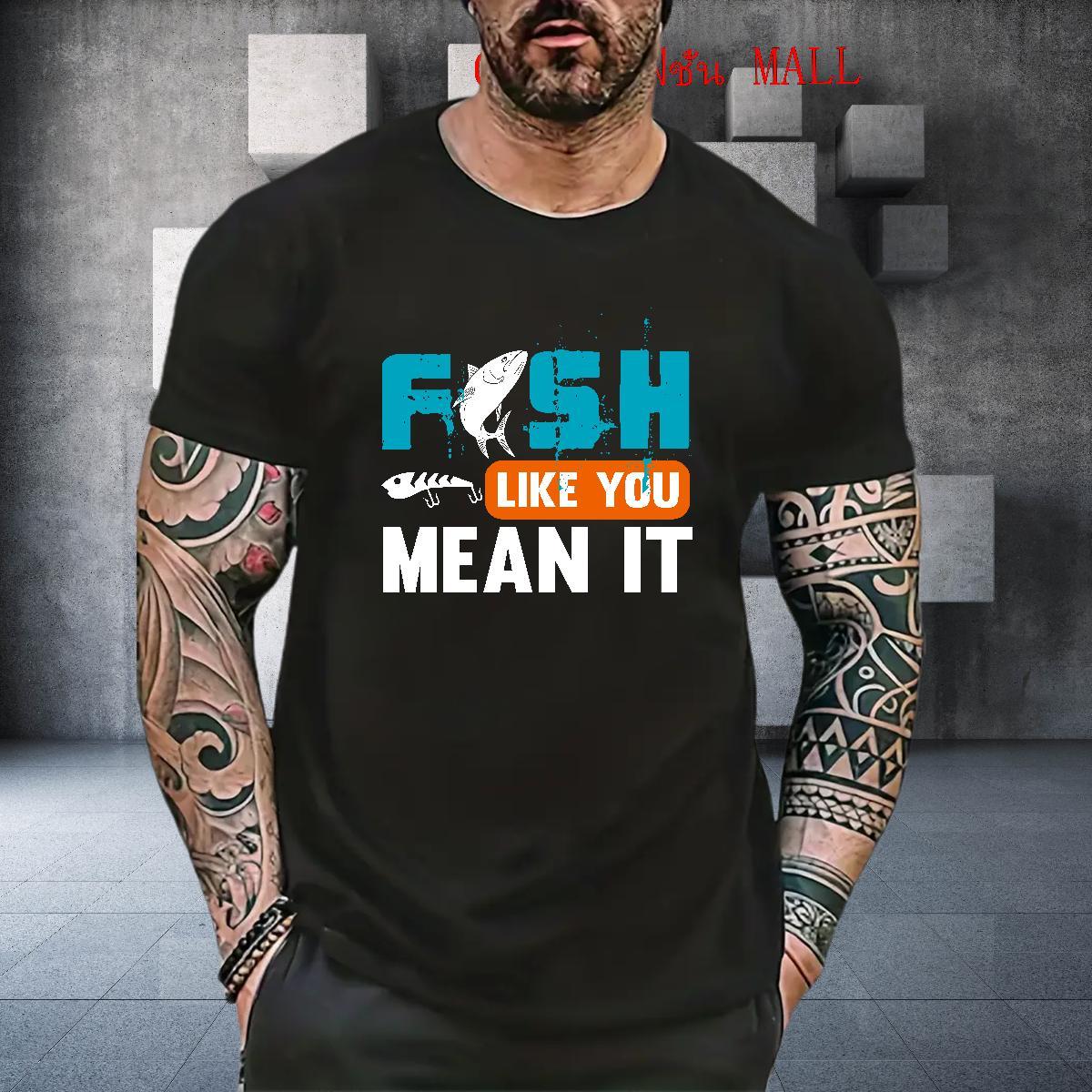 Free Shipping fish Men T Shirts Sports Casual Tshirt for Man Woman 100% Cotton 230g Stylist Breathable Short Sleeve Plus Size Cartoon Top Tees