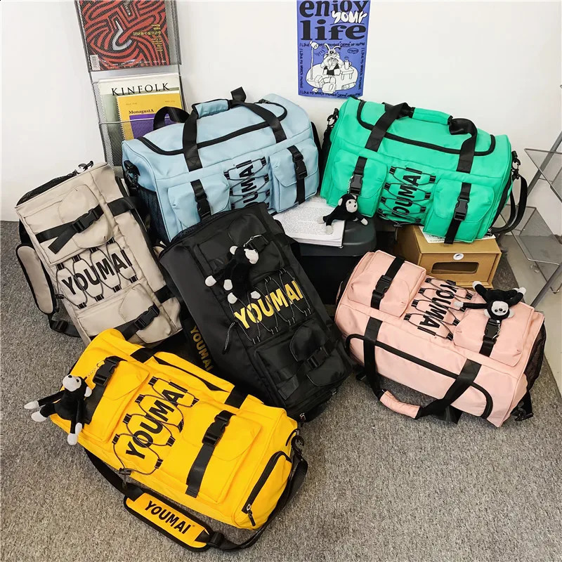 Large Capacity Travel Duffle Bag for Women Gym Sports Fitness Luggage Handbag Shoes Boston Weekend Men Shoulder Bag 240819