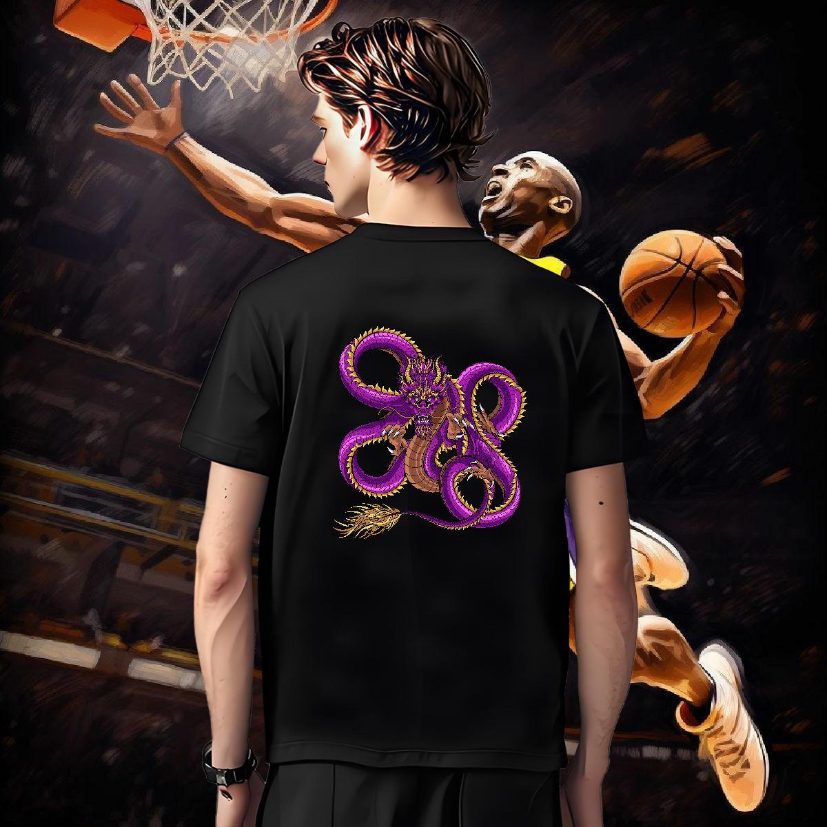 T-Shirts for Men 100% Cotton 230g dragon Casual Short Sleeve Soft DIY Printed Men Clothes T-Shirt Custom Wholesale Tee Shirt