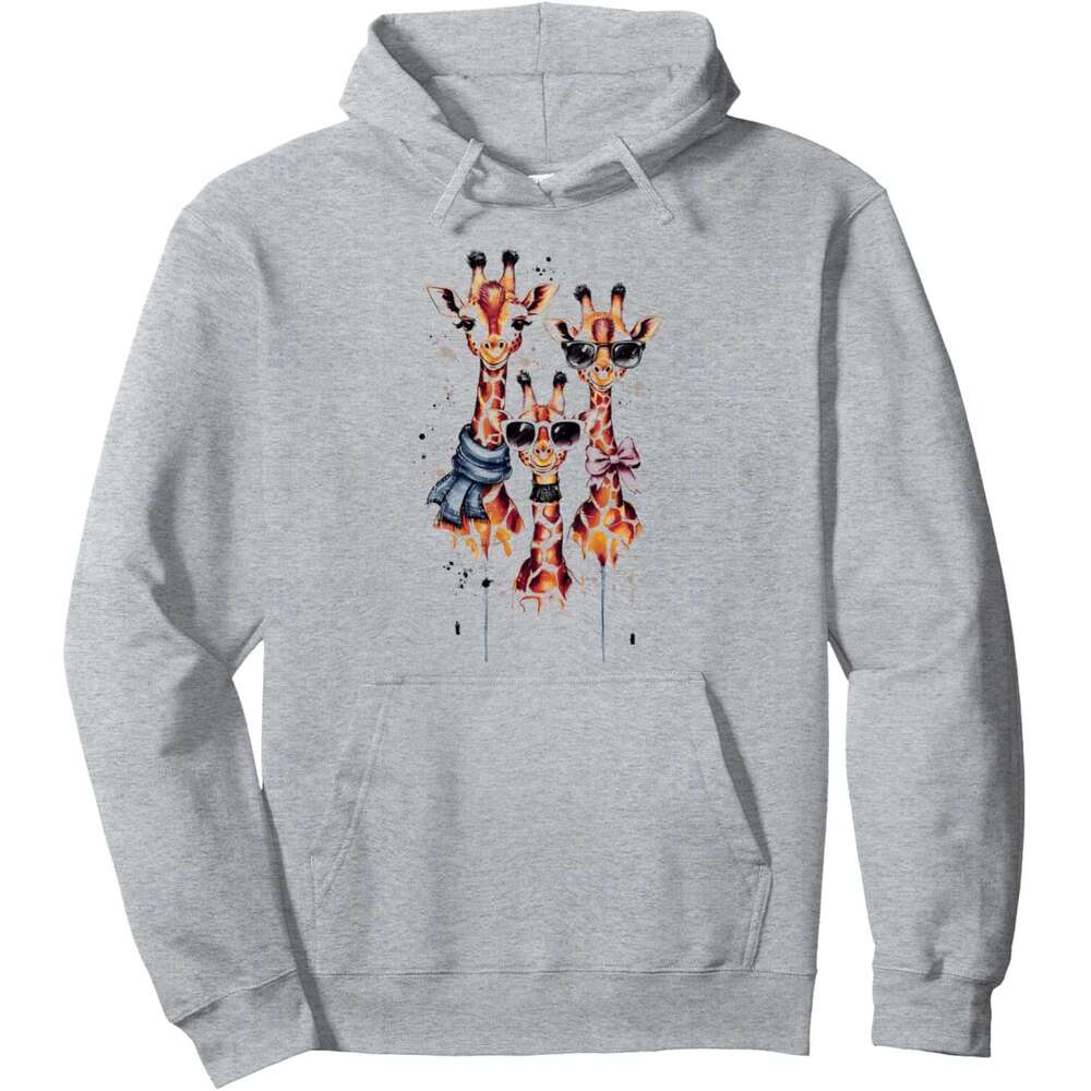 Hoodie for Mens Womens Giraffe Family Matching Safari Africa Animals Gift Pullover Hoodie Hoodies sweatshirt pullover jacket Long sleeve