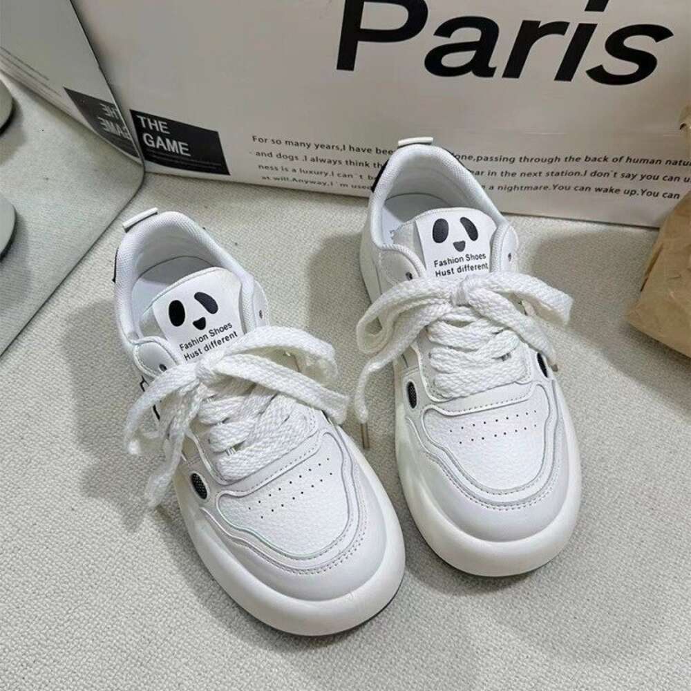 Ddmyoutdoor Student S Little White Women Spring New Korean Edition Thick Soled Fashion Casual For Straightened Panda Lightweight Board Shoes OUTDOOR