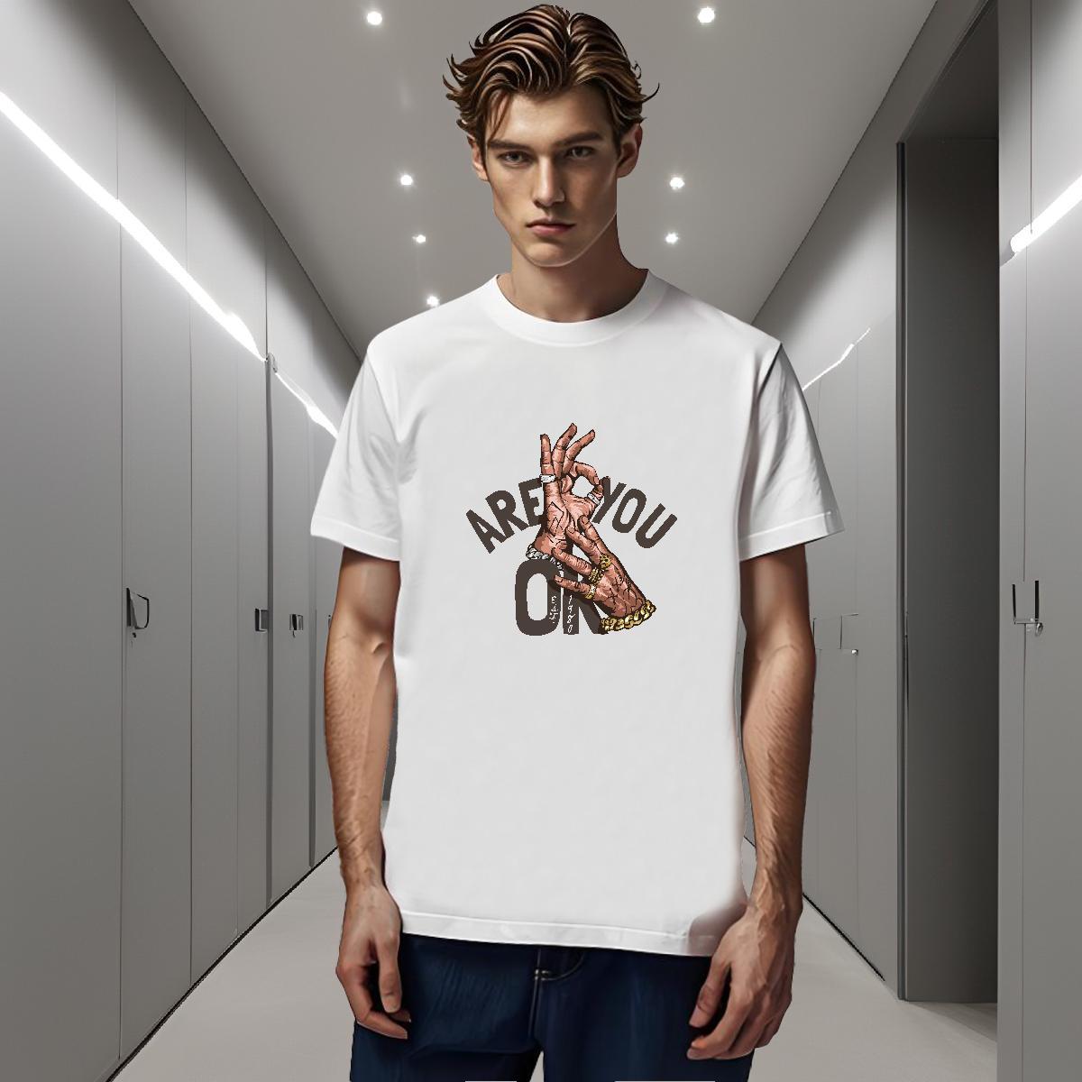 T Shirts Men 230g Pure Cotton hand- Summer Casual O Neck Short Sleeves Graphic Men Tees Free Shipping Cool Polos