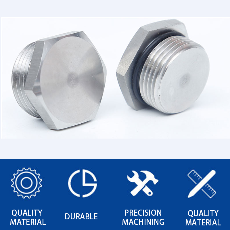 External thread plug M-G-NPT 304 stainless steel explosion-proof, waterproof, dustproof plug cover metal solid joint
