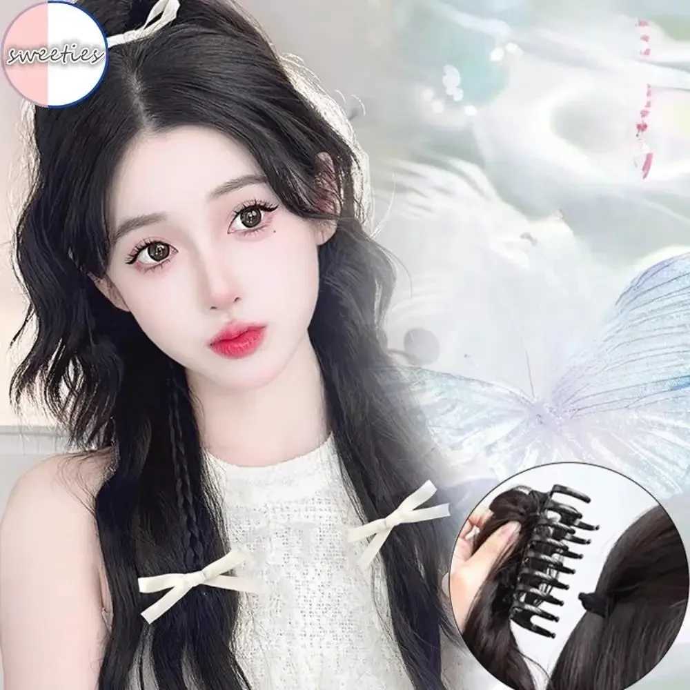 Y2K synthetic dopamine bow clip simulation boxing brooch clip clipped onto ponytail W240817