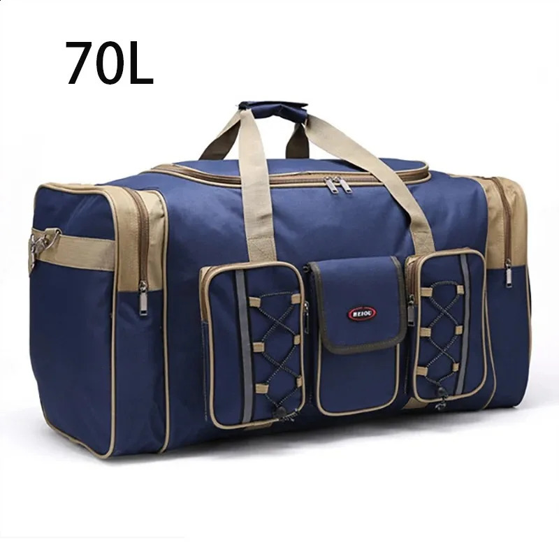 70L Waterproof Nylon Luggage Gym MountaBags Outdoor Travel Bag Large Traveling For Mountaineering Travel Dufflel Sport Handbags 240819