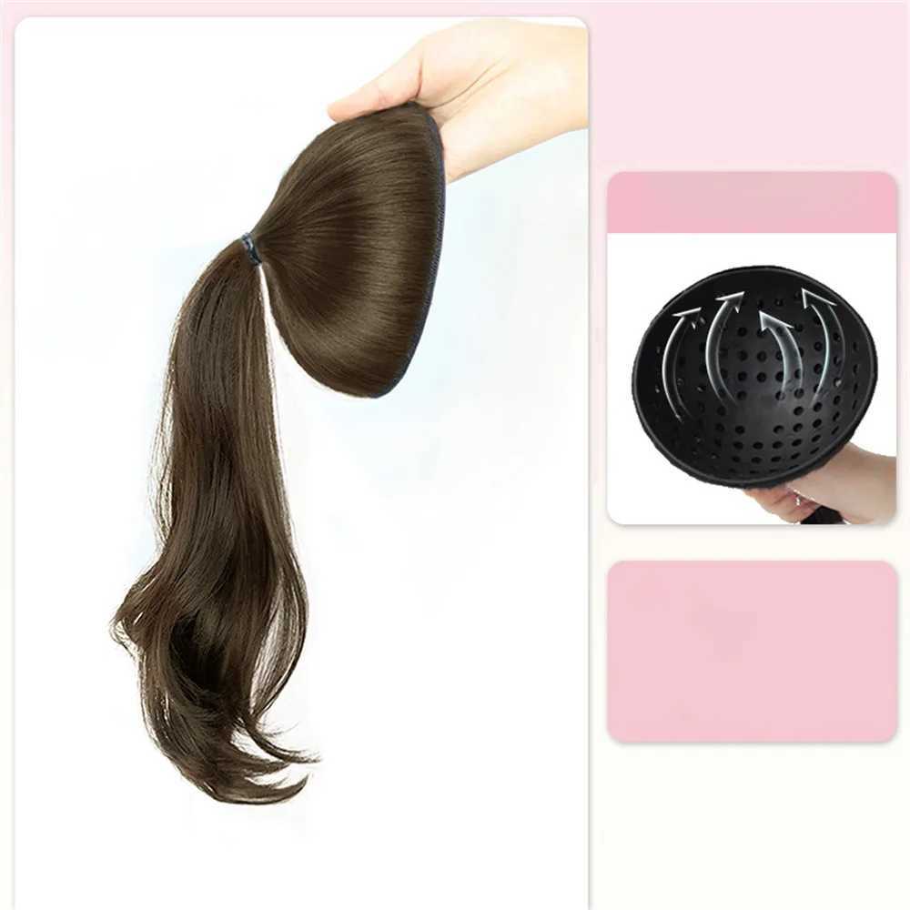 Fashionable Curly Ponytail Wig Womens Natural Wig Perfect Head Shape Simulation Pomelo Leather Used for Ultra Light Hair Growth Curly Hair Pon W240817