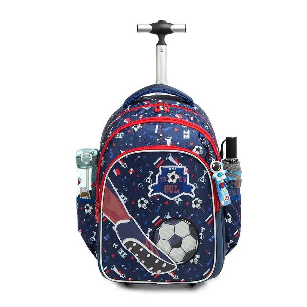 Kids School Bags Children Rolling Backpack Kids Trolley Bag Boy School Backpack Wheeled Bag Children Trolley Backpack Wheels Y240820