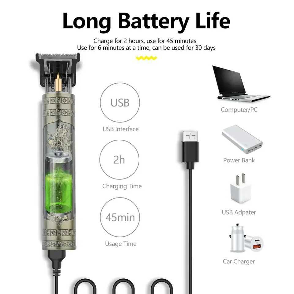 Xiaomi Mens Barber Rechargeable Barber Adult Electric Retro Professional Barber USB Charging Home Hairdressing Salon W240819