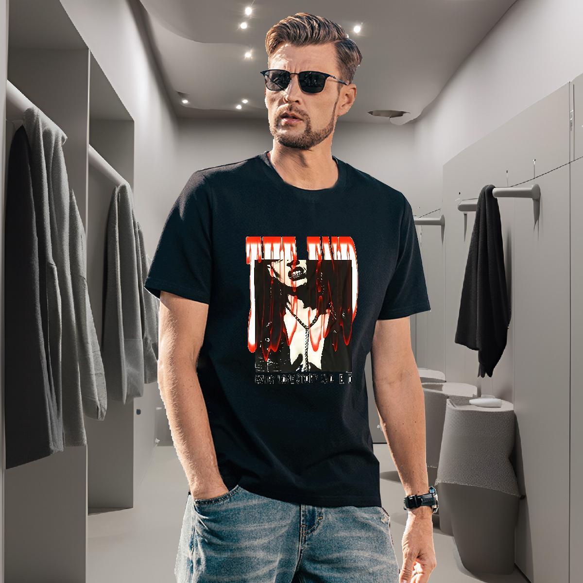 T shirt 100% Cotton 230g scary High Street Hip Hop O Neck Short Sleeves Customized Couples T Shirts Classic Casual TOP Quality Tees Shirts