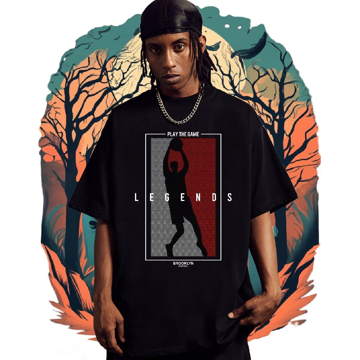 Brand basketball Tshirts 230g Pure Cotton T shirt White Plus Size Street Wear Breathable Short Sleeve Cool Design Tops