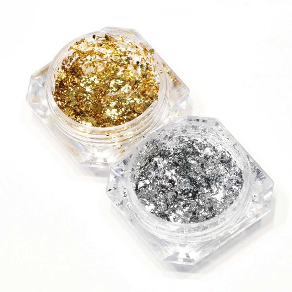 Flakes Glitter Aluminum Foil Sequins Chrome Powder Nails Irregular Sticker Paillettes Art Manicure Decor Accessories LACB01-08XJ240815
