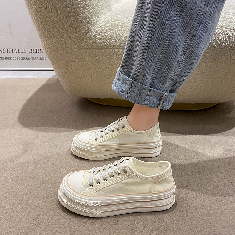 Ddmysports Instagram Korean Canvas Summer New Versatile Student Breathable Thick Sole Board Casual Shoes Women S TP OUTDOOR