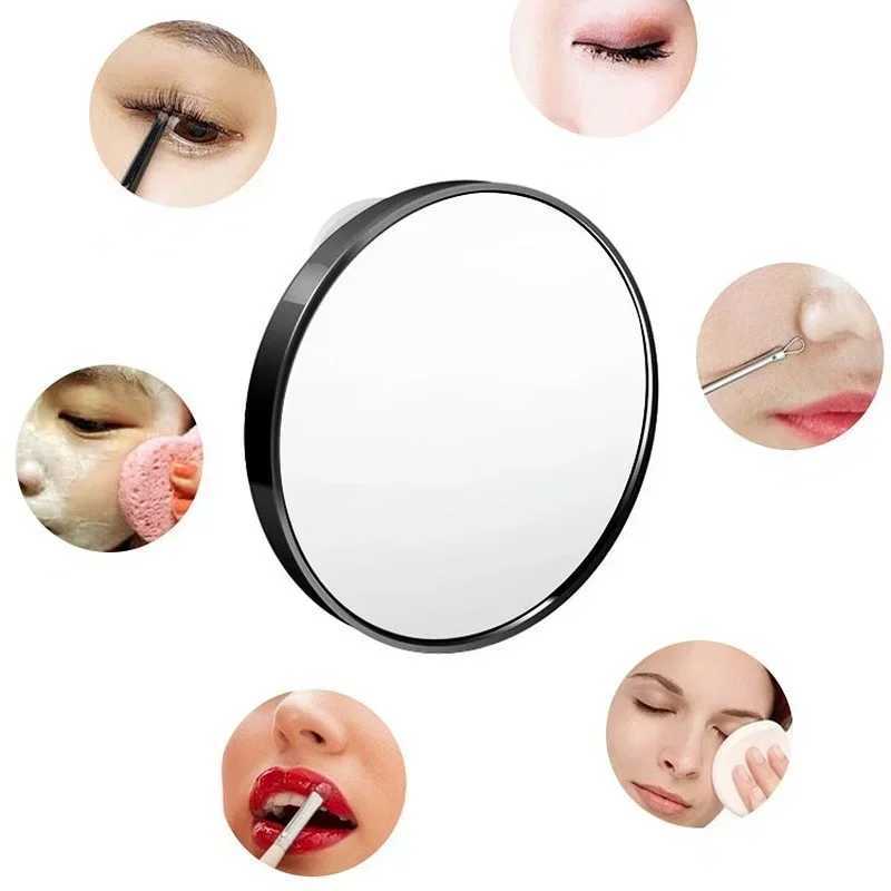 Portable Makeup Mirror Round 5/10/15x Magnifying Mirror With Two Suction Cups Remove Acne Pores Cosmetics Mirror Makeup Tool Y240819