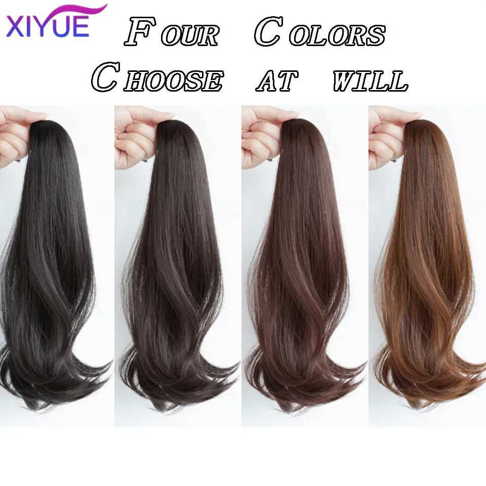 XIYUE wig female ponytail grappling clip style hip-hop color high ponytail natural forcing fake ponytail female brain W240817
