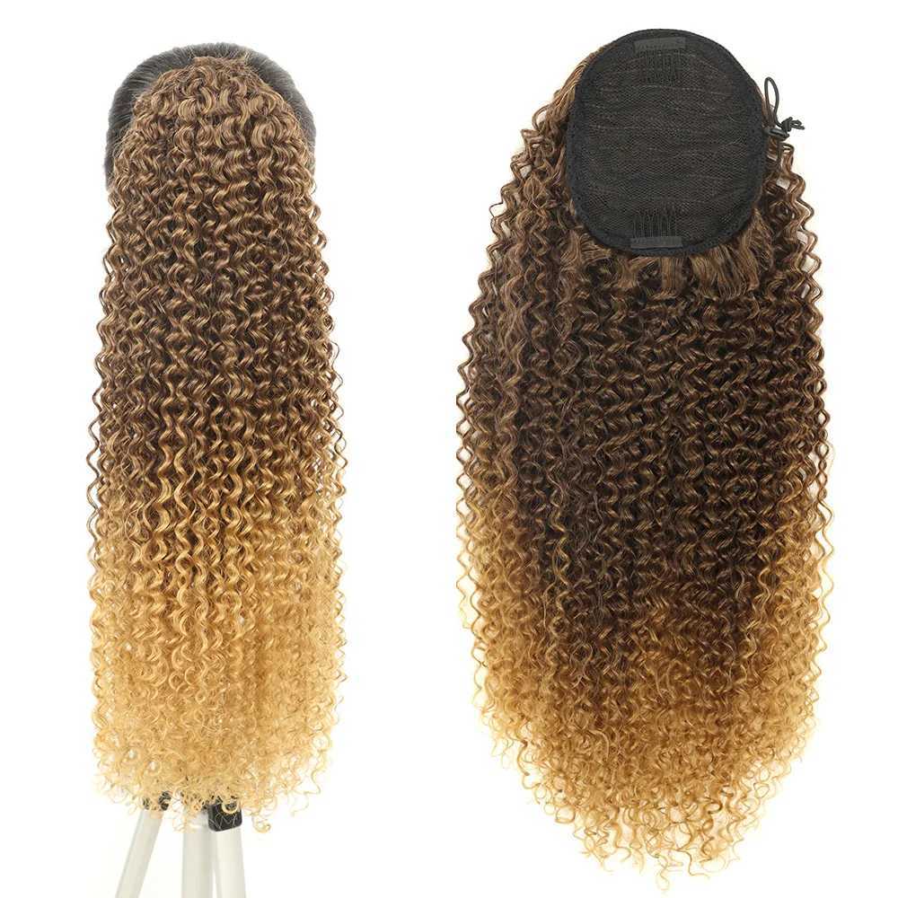 Synthetic ponytail extension wig is suitable for women with long curly and brushed ponytails. Synthetic ponytails naturally soften hair for daily use 