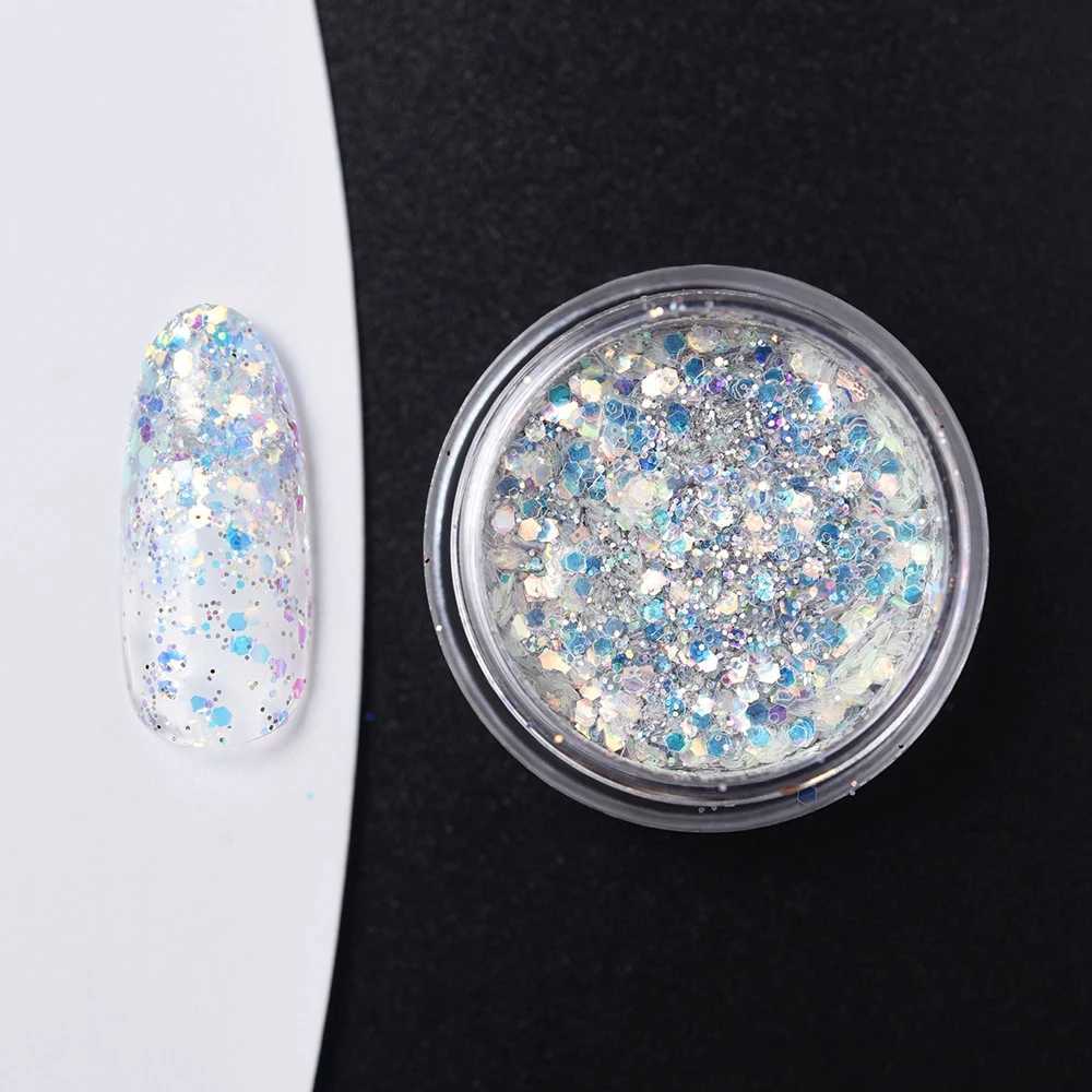 KADS Nail Art Glitter Powder Chrome Dust Pigment Powder Shining Nail Art Decorations Sequins Flakes for Nails High Gloss ShinyXJ240815