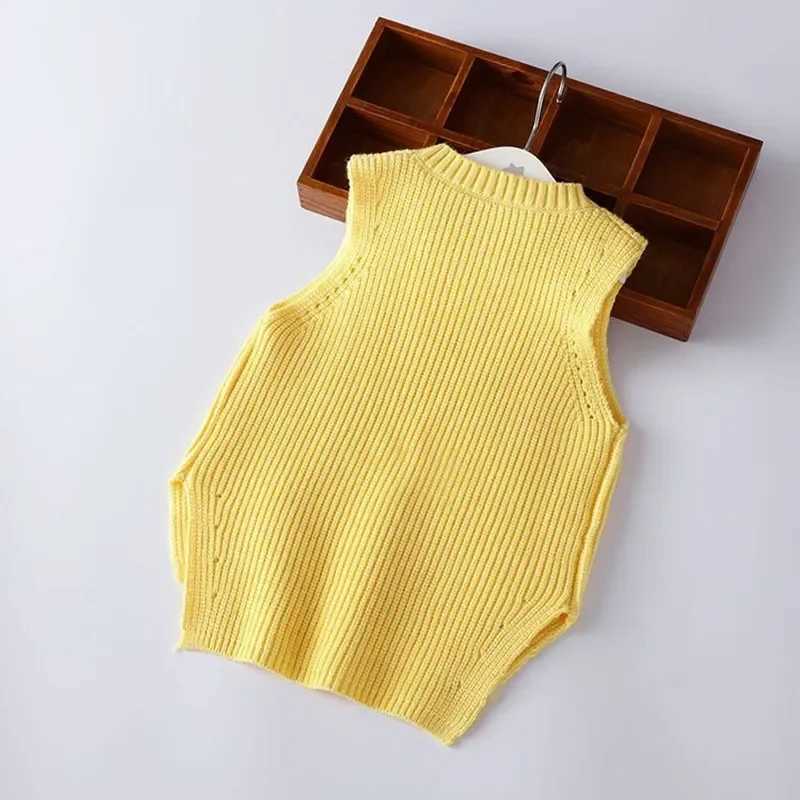 2022 Autumn Winter Toddler Teen Clothes School Boy Girl Vest Children Waistcoat Pullover Sweaters Kids Vest For Boys GirlsXJ240819