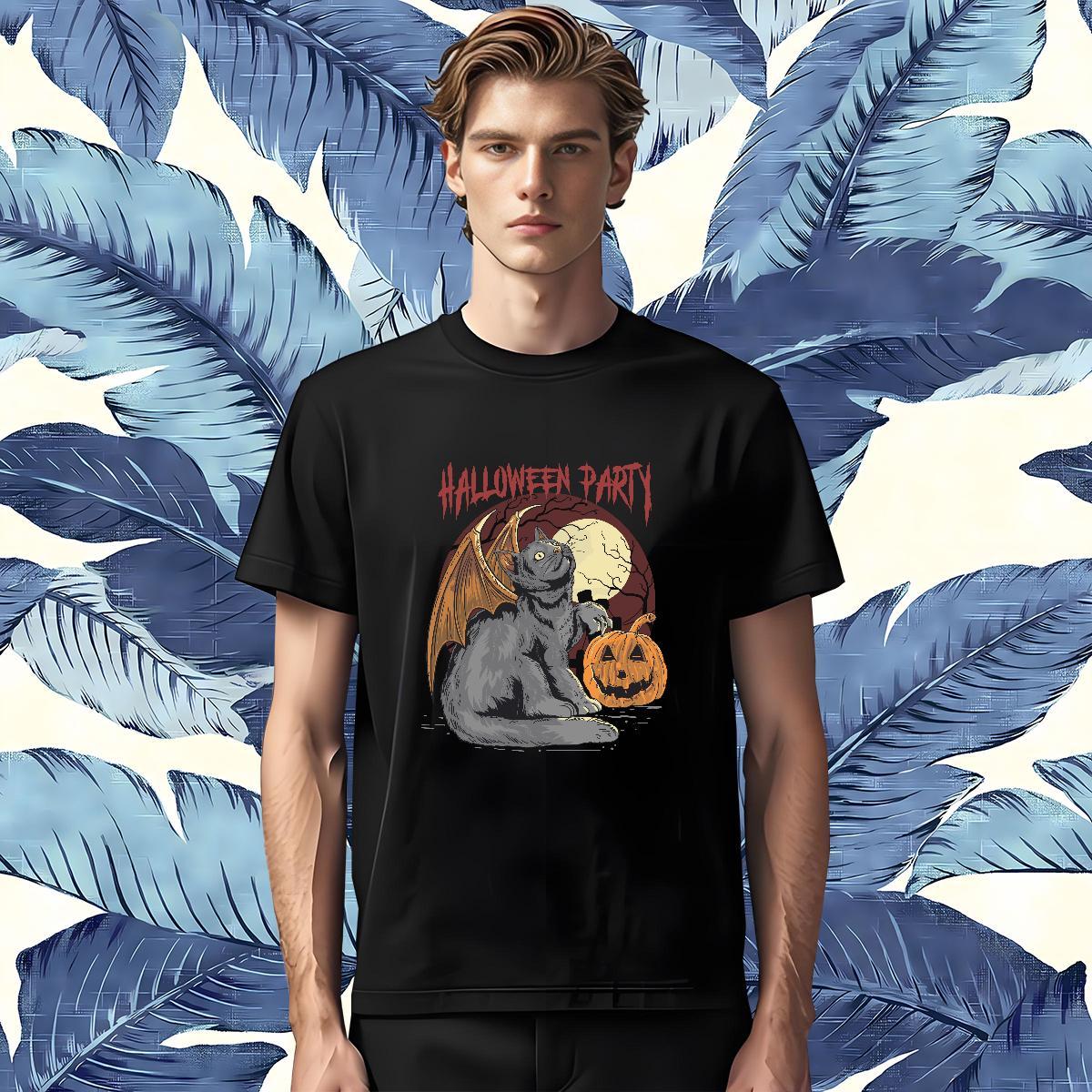 DIY Customized Tshirts halloween Casual 230g Cotton Tops Breathable Soft Free Shipping T-Shirts for Men DIY Printed