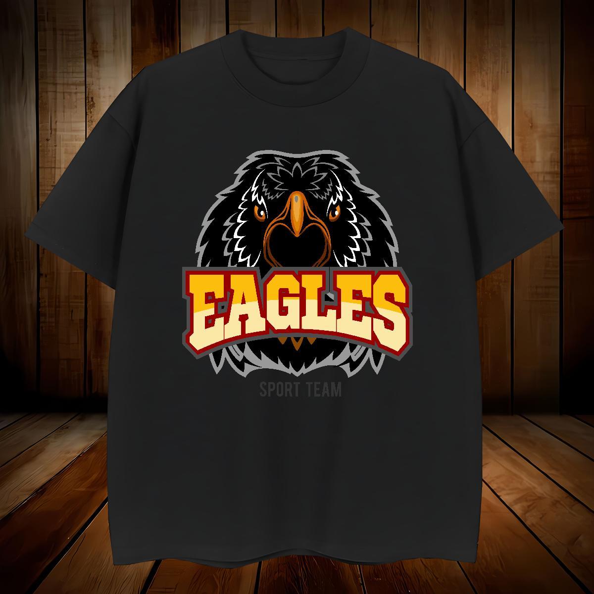 Classic T-Shirts eagle Breathable Soft Anime Printing Street DIY 230g 100% Cotton Men Tees Classic Casual Tops Shirt