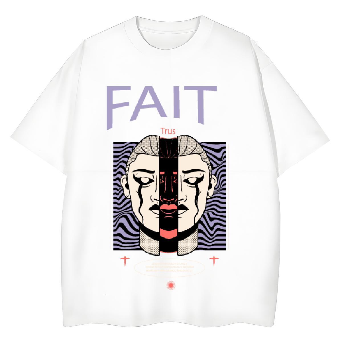 Cool Men Tshirts High Street Hip Hop 230g Pure Cotton Customized Print Crew Neck man Men T Shirts 2024 Wear