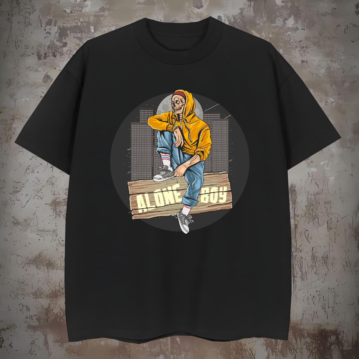 Popular T shirt halloween Breathable Crew Neck Daily Outfit Custom Print Plus Size 230g Pure Cotton Men Tees New Top Tees