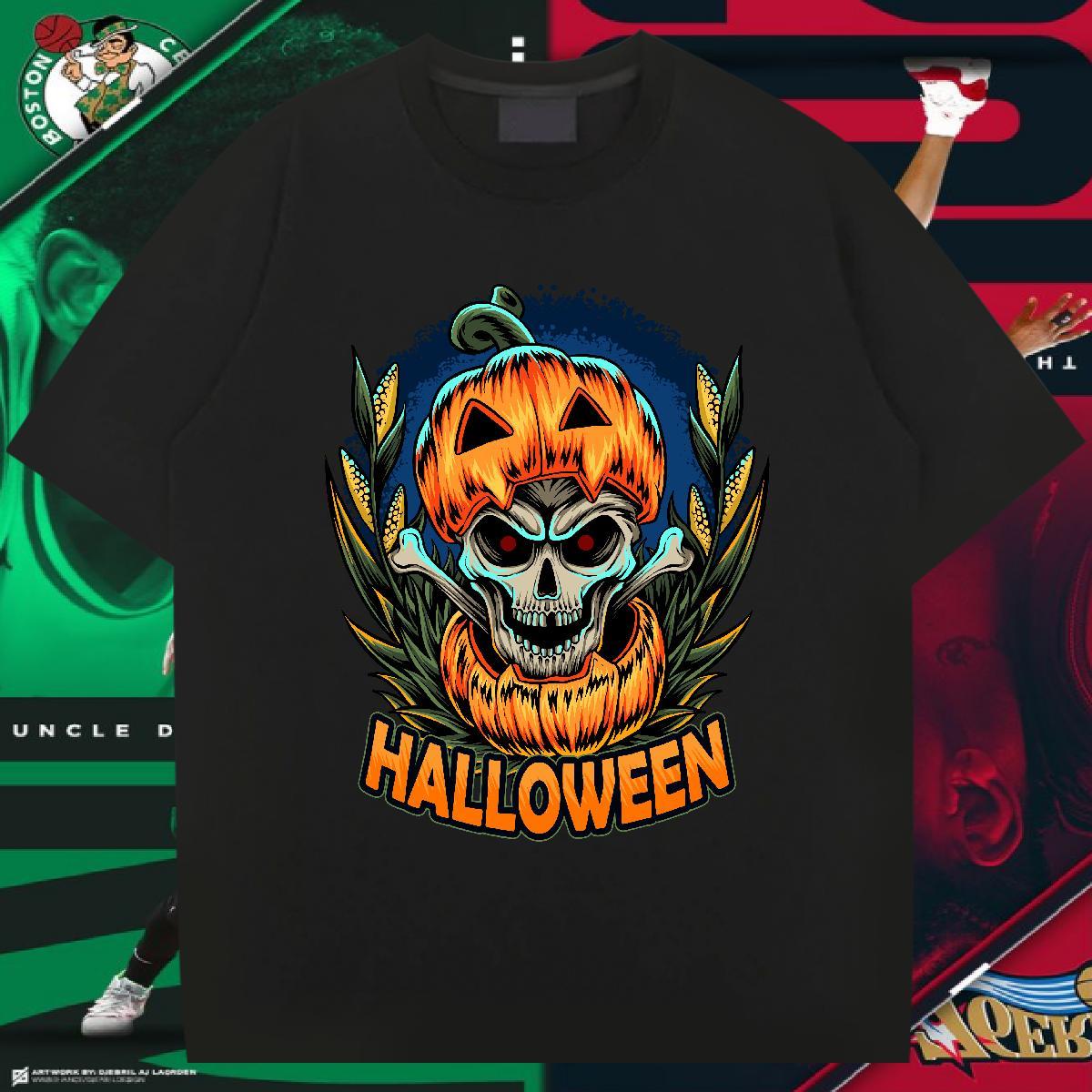 Comfortable T Shirts Men halloween Breathable Crew Neck Beach Plus Size Custom 100% Cotton 230g Men Tops Tees Fashion Design Tshirts