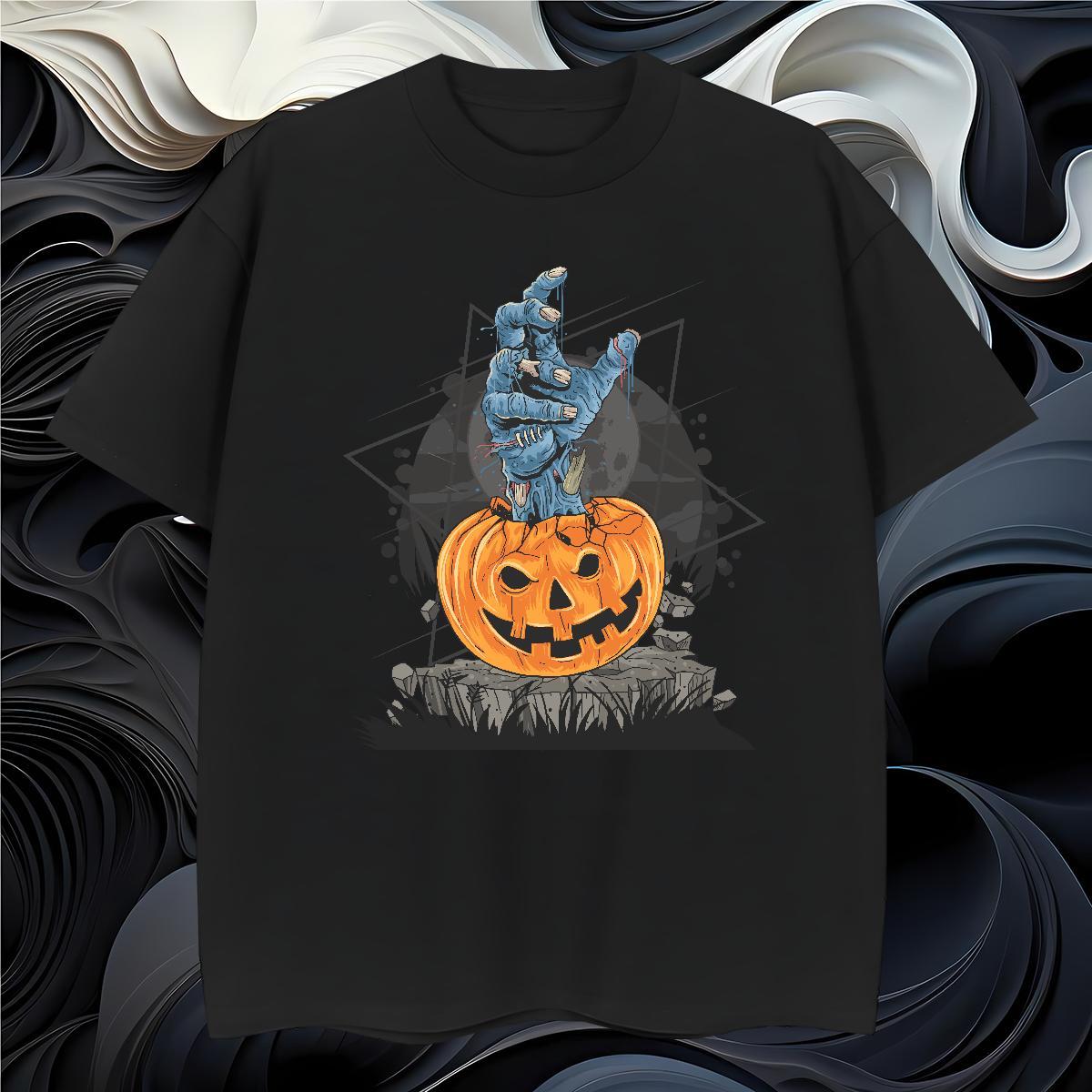 Cool Men T Shirts halloween Breathable Short Sleeve Hip Hop DIY Printed 230g Pure Cotton Men Tshirts Fashion Clothings